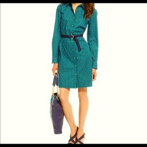 Tommy Hilfiger Print Shirtdress Green & Blue